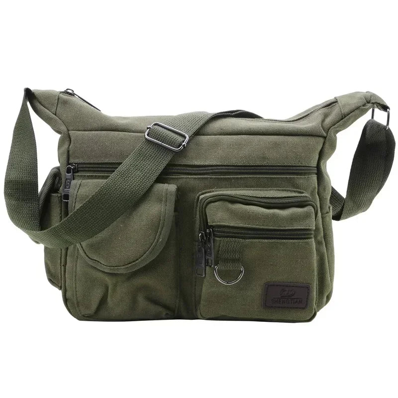 Borsa a Tracolla in Tela da Uomo, Borsa Casual da Viaggio, Borsa Messenger di Lusso, Borsa a Mano di Alta Qualità, Borsa da Petto alla Moda
