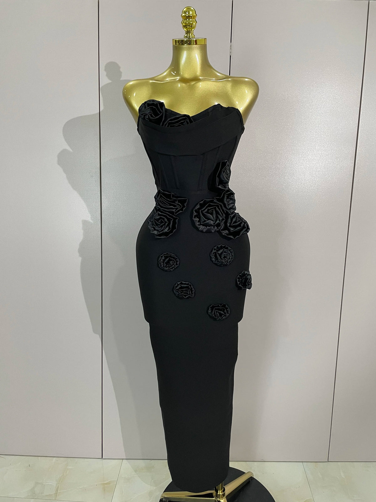 Moda sexy bianco elegante senza spalline fiore aderente abito lungo donna casual streetwear club festa di compleanno abiti eleganti sottili