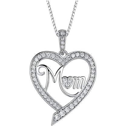 Collana con ciondolo a forma di cuore in stile elegante, design cavo, regalo per la festa della mamma, adatto ai migliori amici senza scatola