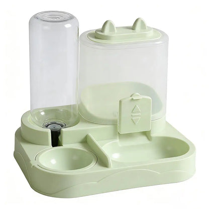 Distributore Automatico di Cibo e Acqua per Gatti Tutto-in-Uno, Dispenser di Cibo e Acqua per Animali Domestici con Grande Capacità di Stoccaggio, Accessori per Animali
