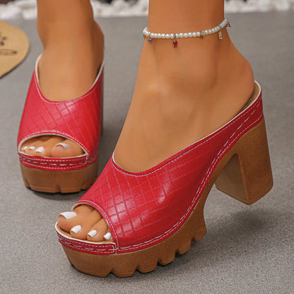 Sandales compensées d'été pour femmes, sandales à talons hauts avec plateforme, sandales compensées imperméables