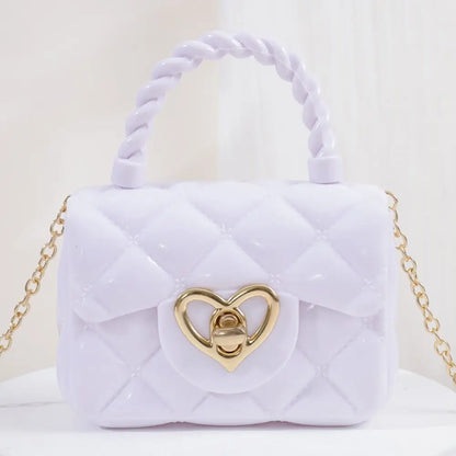 Moda bambini borse a tracolla in pelle PU borse a tracolla a cuore per ragazze bambini Mini portamonete borsa di gelatina borsa per bambini regali