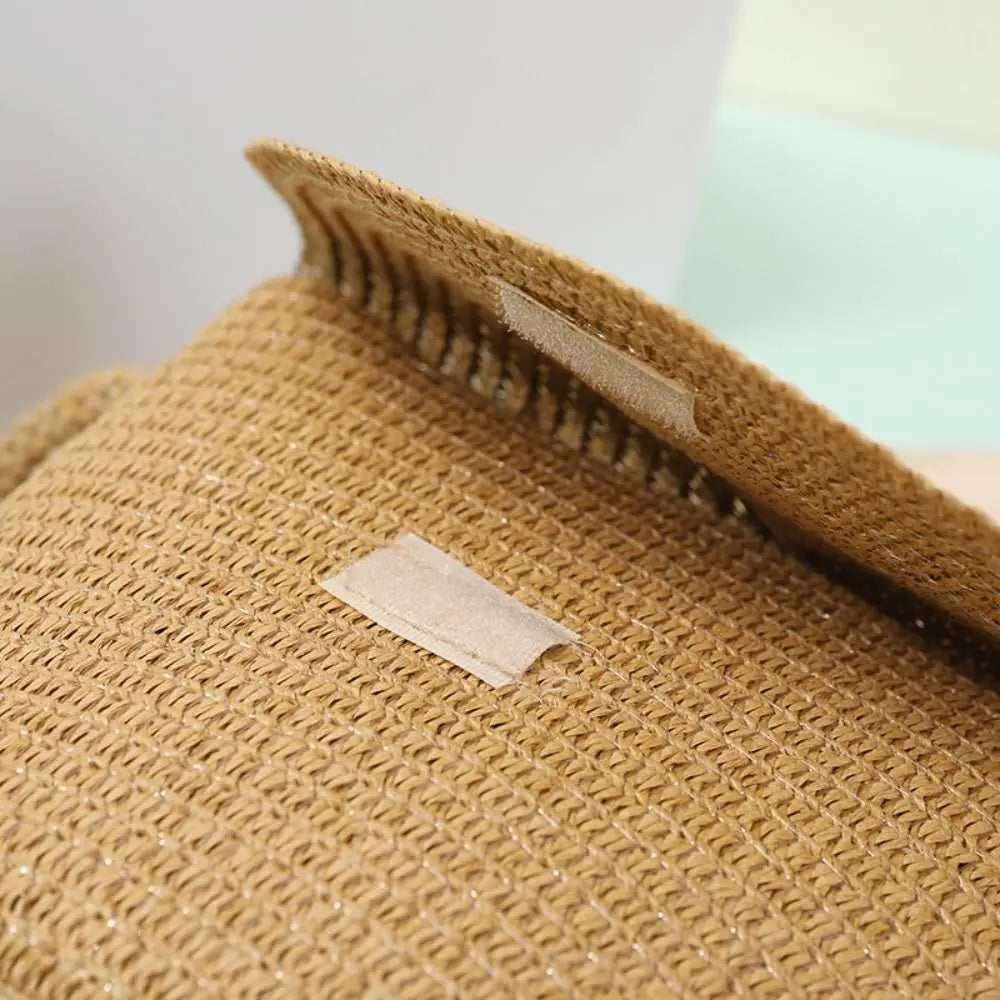 Borsa a tracolla in paglia a forma di conchiglia intrecciata a mano Borsa a tracolla per bambini Borsa da spiaggia estiva in paglia Portafoglio per busta per ragazze Wowen