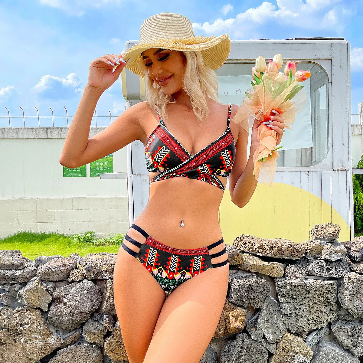 2026 Summer Sexy Bikinis Push Up Swimsuits Women Swimwear Female Beach Swim Wear Bathing Suits High Waist Bikini Set Pool Bather