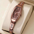 Orologi da donna eleganti Orologio da polso al quarzo con quadrante ovale da donna con strass di lusso Reloj Mujer (senza scatola)