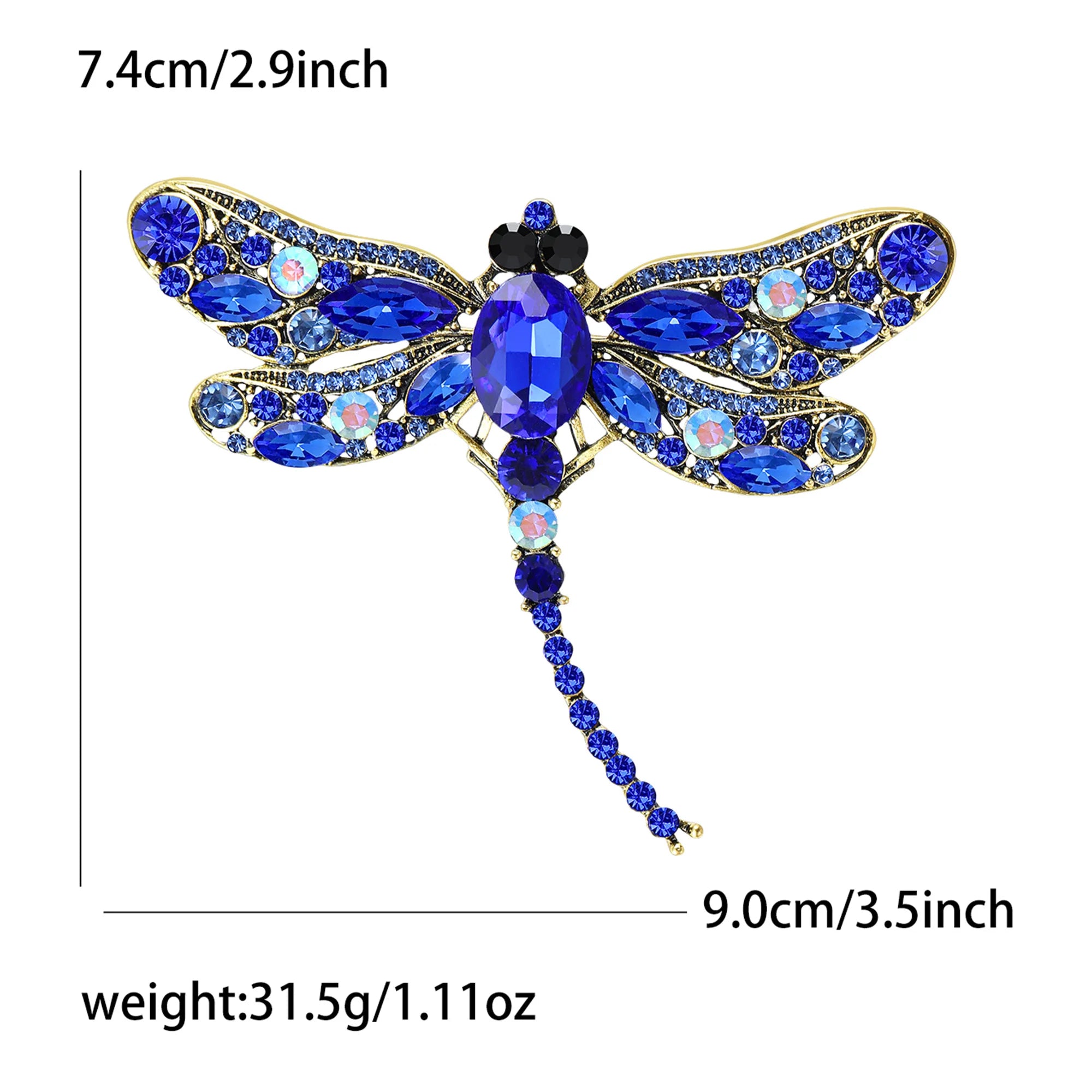 Spille a Forma di Libellula con Strass alla Moda per Donne e Unisex, Distintivi a Forma di Insetti, Accessori per Ufficio, Feste, Zaini, Regali, Gioielli