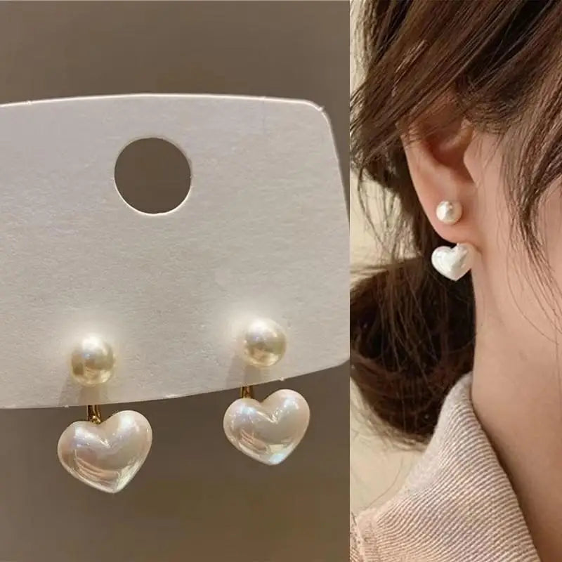 Orecchini in argento 925 con ago in argento moda coreana con cuore di cristallo per gioielli da donna 2025 Trending Nuovi orecchini a cerchio da donna di lusso Brincos