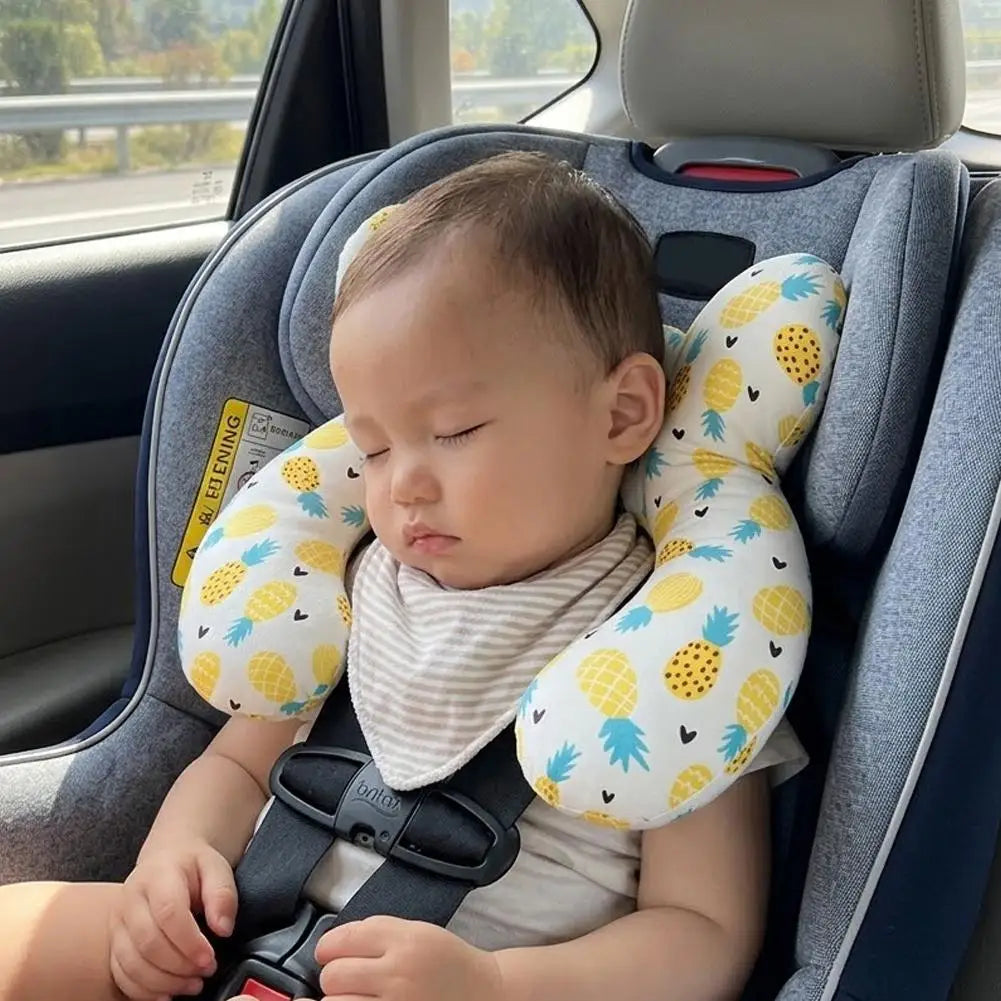 Cuscino Protettivo da Viaggio per Sedile Auto, Supporto Morbido per Collo e Testa, Poggiatesta a Forma di U per Bambini, Cuscino di Protezione per la Testa