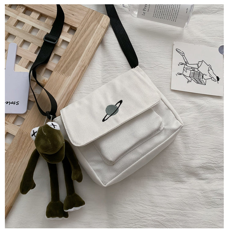 Borsa a tracolla per studenti con collage casual Borsa piccola da donna Borsa a tracolla in tela per donna Borse a tracolla con stampa Bolsas Sac