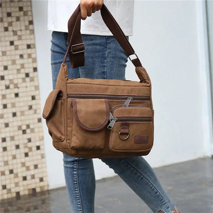 Borsa a Tracolla in Tela da Uomo, Borsa Casual da Viaggio, Borsa Messenger di Lusso, Borsa a Mano di Alta Qualità, Borsa da Petto alla Moda