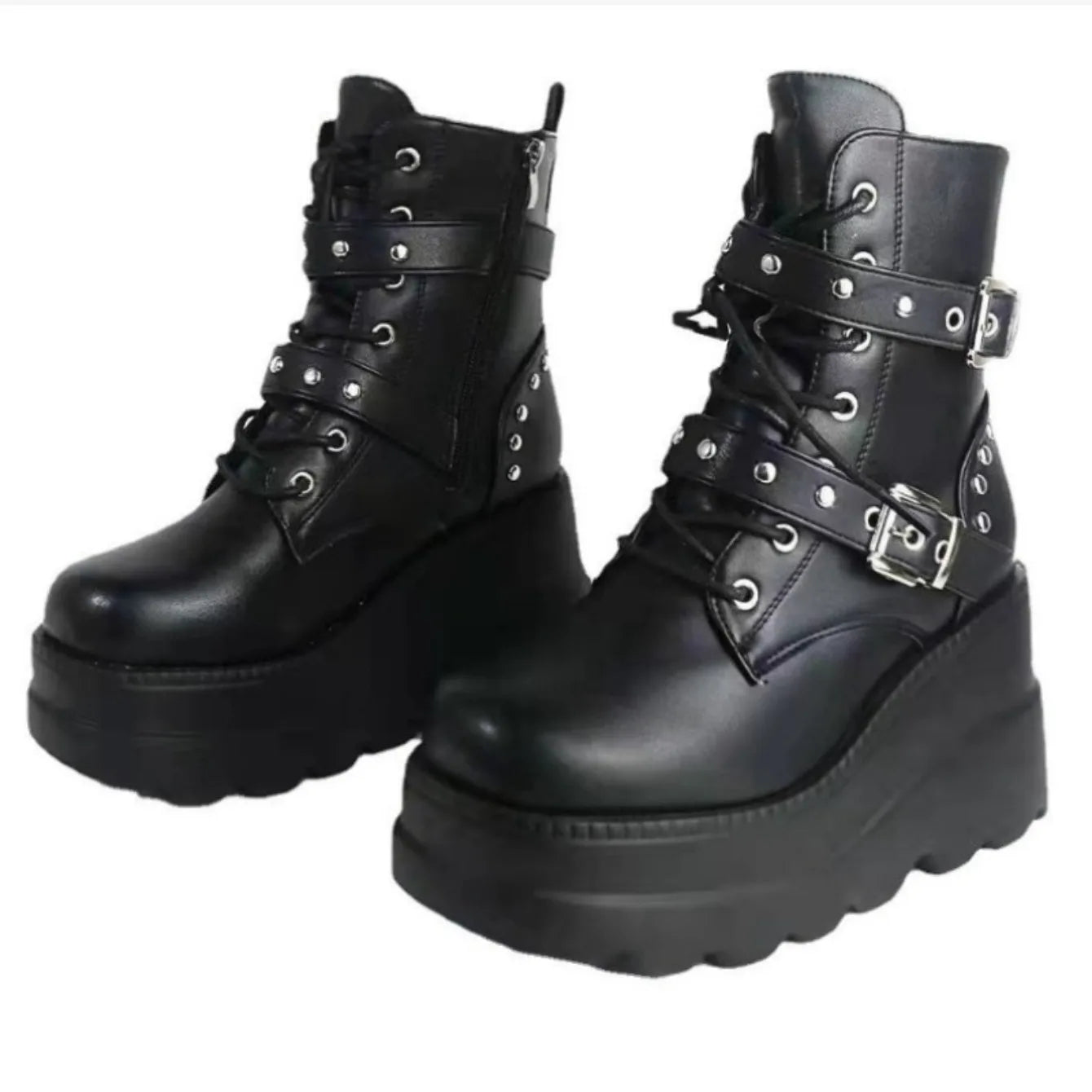 New Women Comfortable Ankle Boots Autumn Winter Round Toe Lace Up Shoes Women Outdoor Anti-slip Platform Boots Zapatos De Mujer