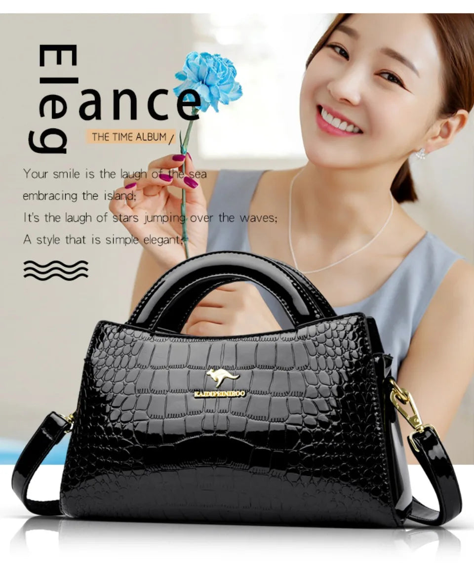 KAIDIFEINIROO Kangaroo Marca Alligator Pu Borsa a tracolla in pelle a tracolla Pochette Borse a mano per la madre Piccole borse da donna Nuovo