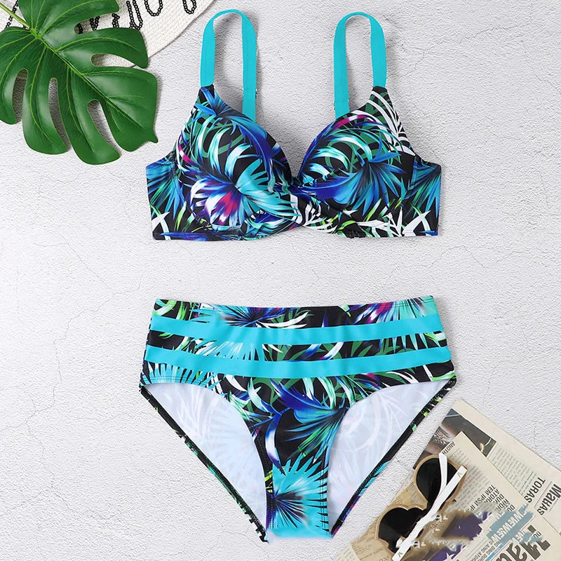 Summer Bikinis Women High Waisted Swimwear With Push Up Female Swimsuit 2026 Swimming Bathing Suit Bikini Set Beach Wear Bather