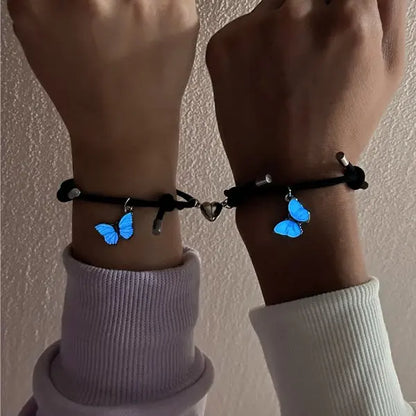 Braccialetti romantici per coppia di sole e luna luminosi per donna Uomo Bracciale coordinato con corda intrecciata fatta a mano Regali di gioielli per San Valentino