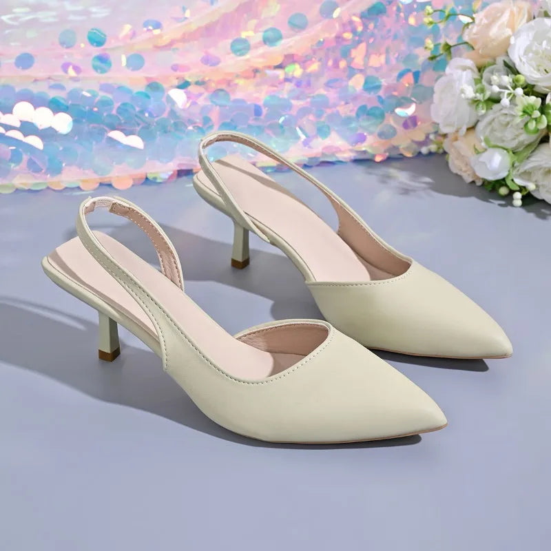Sandali Estivi da Donna con Punta a Spillo, Scarpe Eleganti con Tacco Alto, Sandali Slingback da Ufficio per Signore