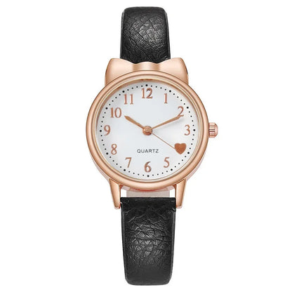2023 Fashion Kids Love quadrante digitale orologio per bambini Set cinturino in pelle orologi al quarzo orologio per ragazze per bambini orologio per bambini + braccialetto