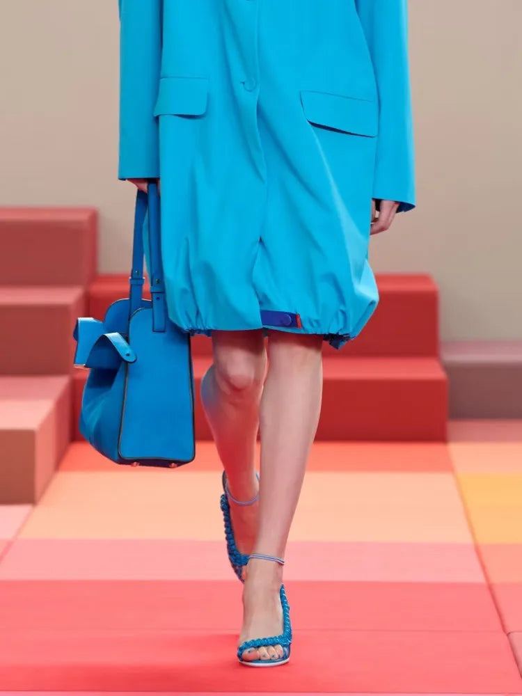 Sandali Estivi da Donna con Tacco Alto Intrecciati, Stile Europeo e Americano, Moda Runway Plus