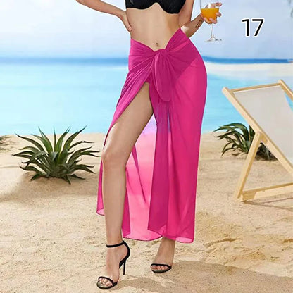Jupes de plage sexy pour femmes, jupes de plage en mousseline, paréo long, serviette de plage, écharpe de bikini sexy