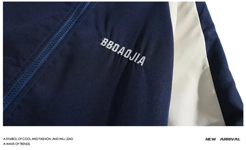 Giacca a righe riflettenti Giacca a vento Cappotto 2024 Uomo Hip Hop Streetwear Giacca con cerniera Harajuku Cappotti sottili Sport Nero Blu