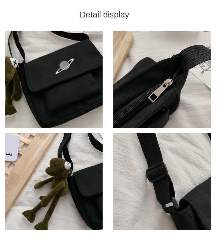 Borsa a tracolla per studenti con collage casual Borsa piccola da donna Borsa a tracolla in tela per donna Borse a tracolla con stampa Bolsas Sac