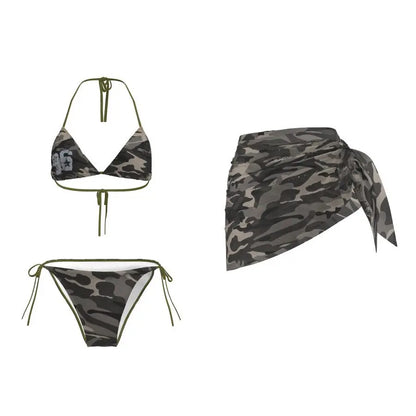 Femme Sexy Chic Fille Maillot de Bain Plage Bikini Ensembles Soutien-Gorge Halter à Lacets + Short Vintage 2025 Tenue de Bain Été Nouvelle