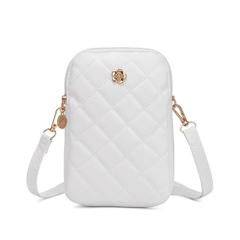 Nuovo 2025 Nuova borsa a tracolla in PU Borse centinaia e semplici Mini borsa per cellulare da donna Borse a tracolla Borse quadrate piccole estive