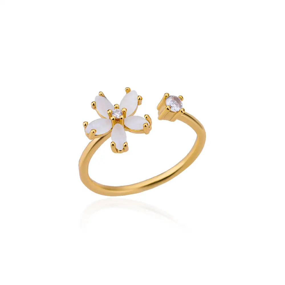 Anelli con fiori grandi esagerati in acciaio inossidabile per le donne Anello da dito con girasole color oro Regalo di gioielli estetici di moda femminile