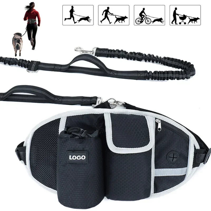 Nuovo marsupio per animali domestici all'aperto con corda da traino Sport multifunzionali Corsa Allenamento fitness Marsupio da passeggio per cani Forniture per animali domestici