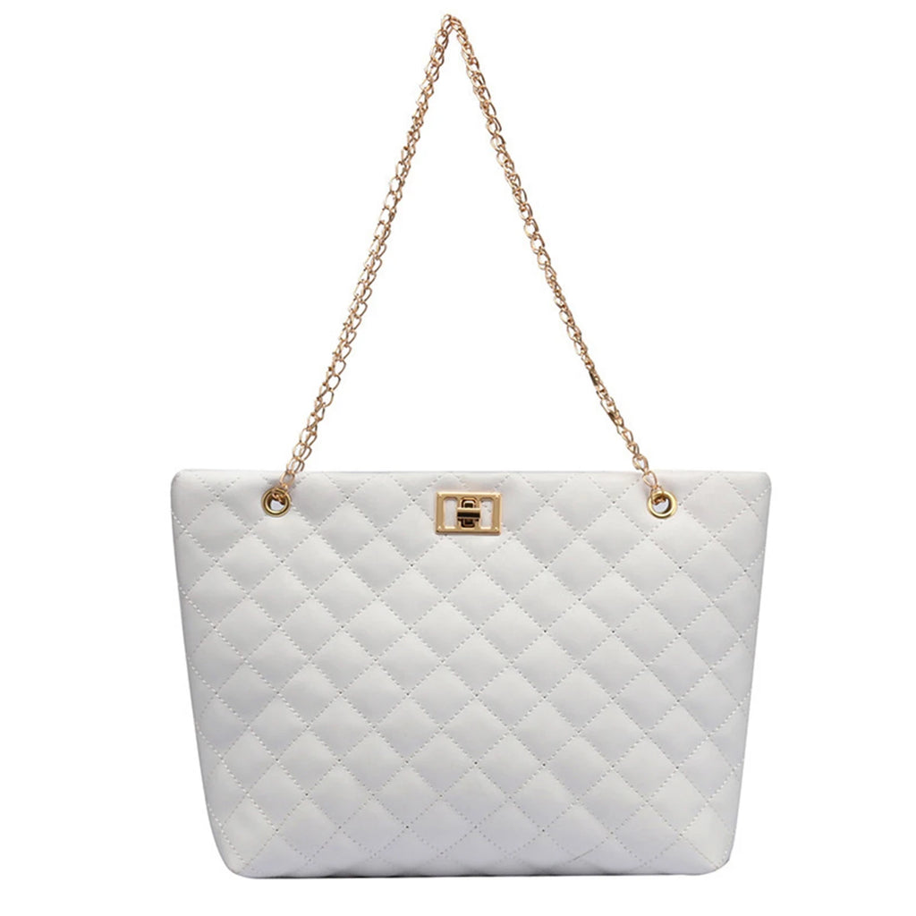 Borse a Tracolla per Donne in Pelle PU con Motivo a Rombi, Borsa Capiente e di Design con Manico Sottobraccio