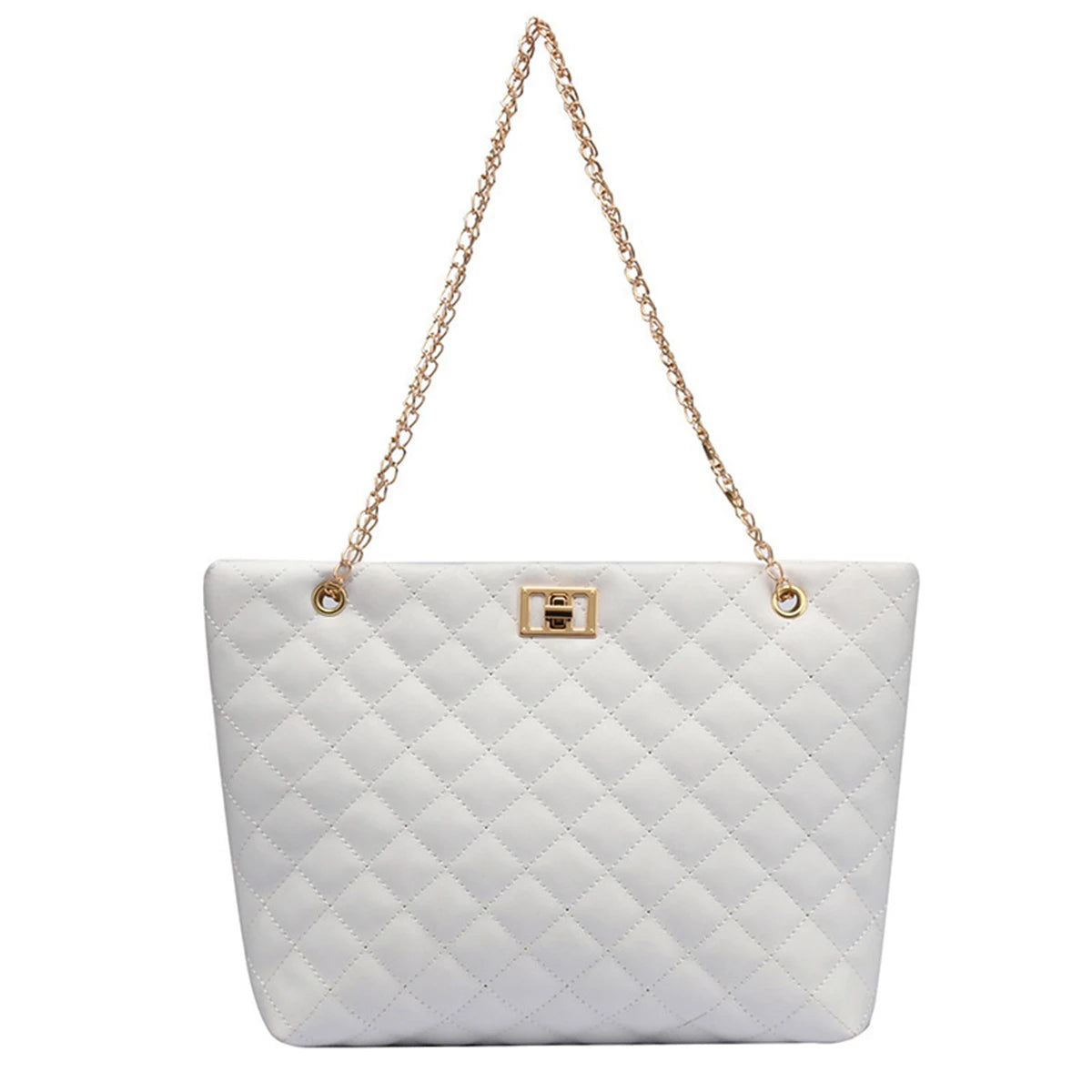Borse a Tracolla per Donne in Pelle PU con Motivo a Rombi, Borsa Capiente e di Design con Manico Sottobraccio