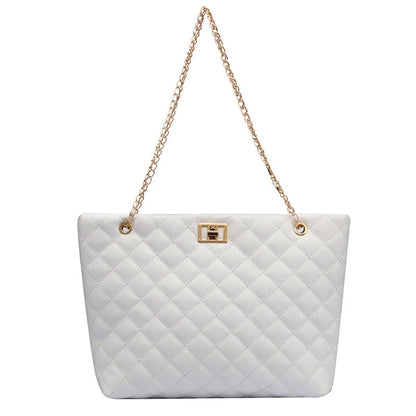 Borse a Tracolla per Donne in Pelle PU con Motivo a Rombi, Borsa Capiente e di Design con Manico Sottobraccio