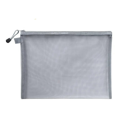 Borsa per penne in rete con cerniera trasparente in nylon Borse per file per studenti Borsa speciale per garza in rete per esame Custodia per trucco per cosmetici in rete per i viaggi