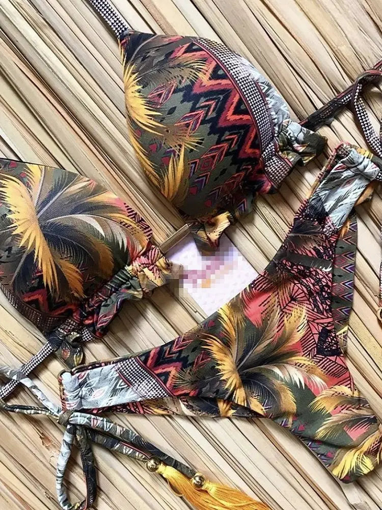 RUOTONGSEPT 2022 Popular Womens Beachwear Sexy Bikinis Set Hot Sport Swimwear Push-Up Padded Swimsuit  Exquisite Bather Swimwear