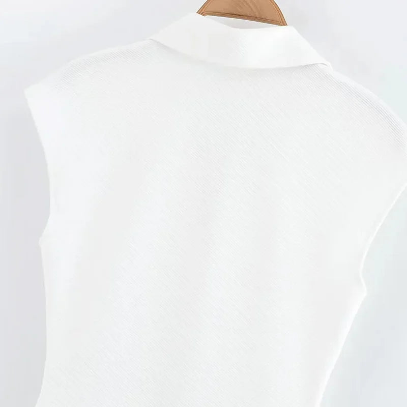 HXAO Camicia increspata Abiti longuette 2025 Donna Estate senza maniche Abito bianco nero Donna Aderente Elegante abito casual da donna 088