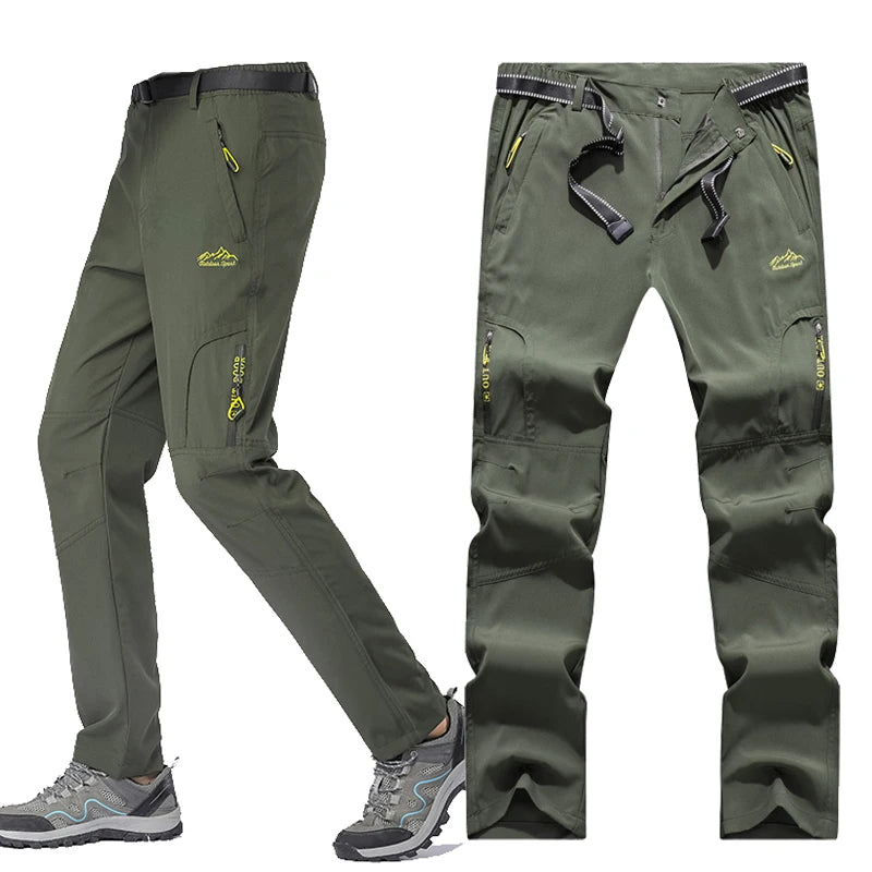 Svabl 5XL pantaloni da trekking estivi ad asciugatura rapida da uomo pantaloni tattici impermeabili elasticizzati tasche con cerniera pantaloni pantaloni da pesca leggeri