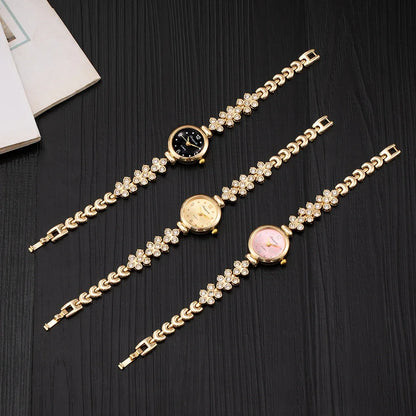 Orologio da polso da donna di lusso Orologi in oro con strass alla moda per donna Orologio da polso al quarzo da donna semplice ed elegante montre femme