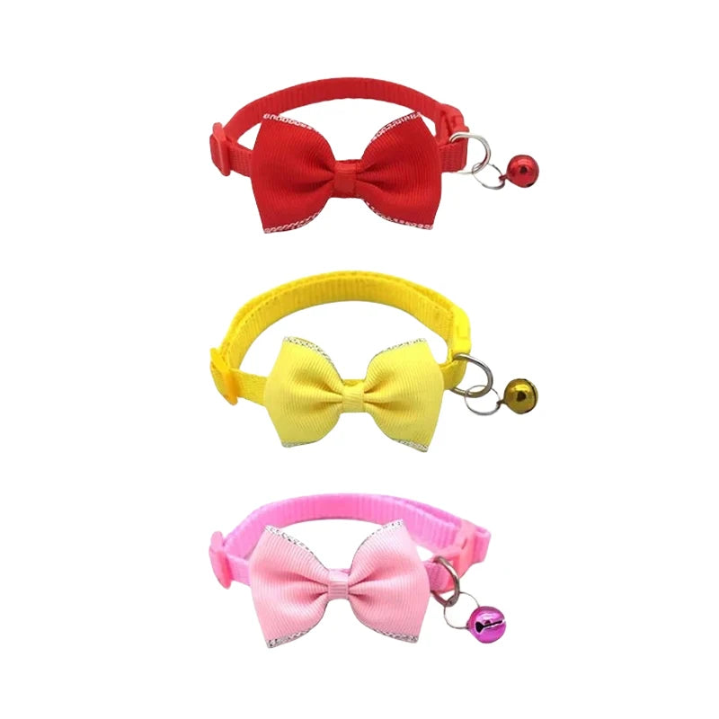 Collari per animali domestici nuovi collari per campane con fiocco per animali domestici collari per gatti carini forniture per animali domestici strumento per vestire animali domestici regolabile multicolore accessori per an