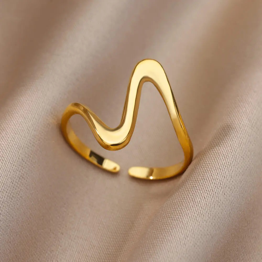 Anelli in acciaio inossidabile 316L per le donne Colore oro Non sbiadisce mai Anelli classici di lusso Anelli per coppie di nozze Gioielli Spedizione gratuita