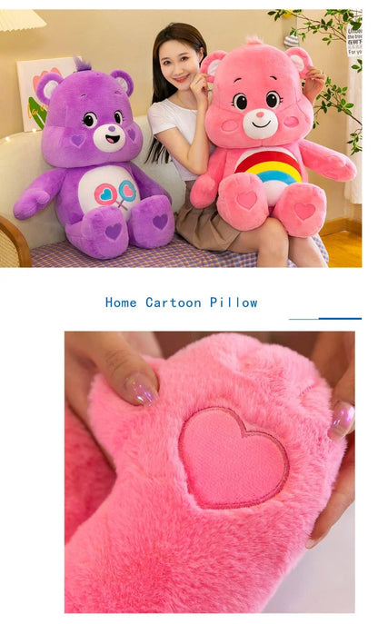 Arcobaleno Cura Orsi Cartone Animato Peluche Bambola Cuscino Divano Ornamenti per Auto Decorazioni per la Casa Bambola per Dormire Super Morbida e Lenitiva Regalo di Compleanno