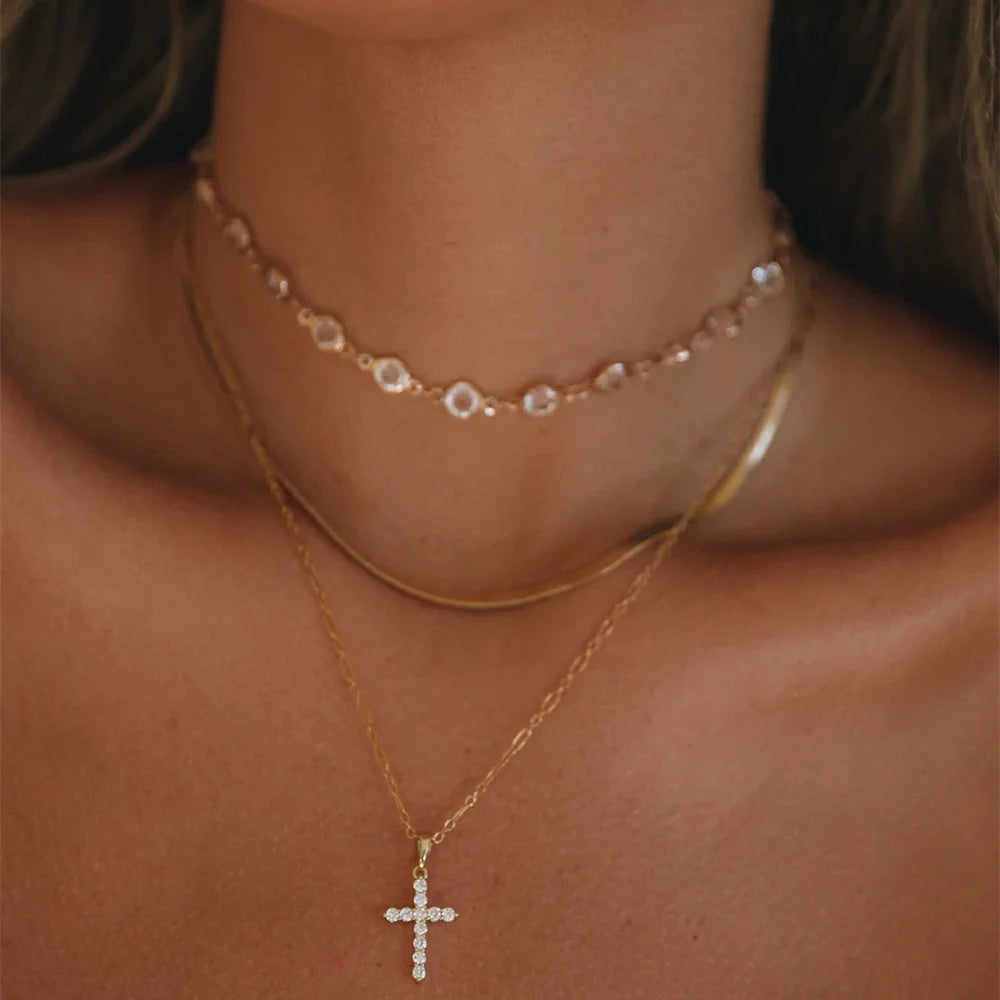 Collana con ciondolo moneta con ritratto di testa a catena spessa con piatto in oro punk vintage per gioielli hip-hop geometrici multilivello di moda da donna