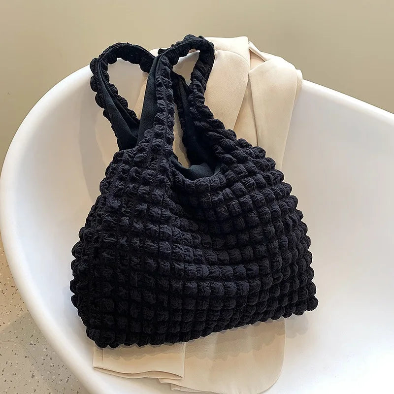 Yogodlns Borsa a nuvola pieghettata estiva Borsa a tracolla femminile di grande capacità color caramello Borse Shopping Borsa per ragazze Tote Bolsas
