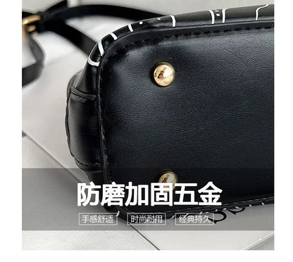 Borsa a conchiglia da donna in pelle PU retrò borsa a tracolla da donna con tracolla a fiori di anacardi estivi Set femminile borse a mano con manico piccolo