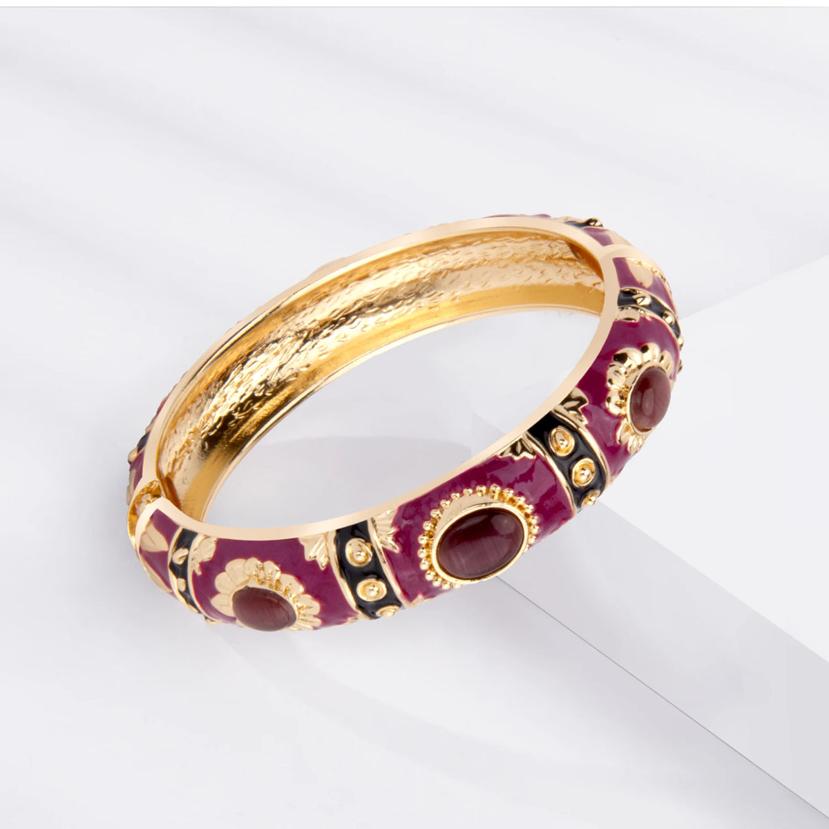 Bracelet en émail pour femmes, jonc à main hawaïen, indien, cloisonné, bijoux africains, bracelets de créateurs bohèmes pour femmes, cadeaux