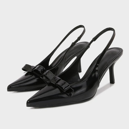 Sandales d'été à talons hauts pour femmes Élégante décoration de nœud Mode Fête Mariage Chaussures élégantes à talon aiguille sexy pour femmes