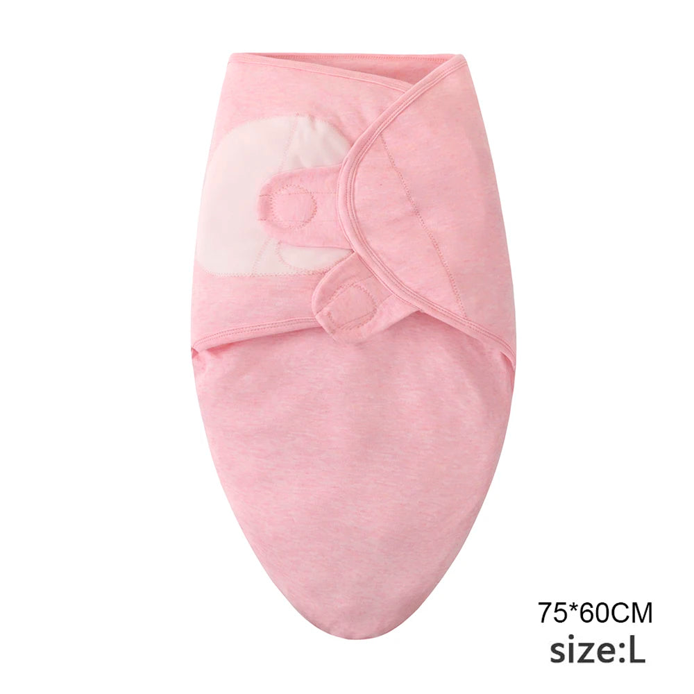 Set di cappelli per coperte per bambini Set di fasce per neonato in cotone stampato a fumetti Fasciatoio per neonato regolabile per tutte le stagioni 0-6 mesi