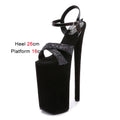 Black matte women's shoes with super high heels 26CM ladies shoes  Sandals women High Heels  luxury on sale Art Appreciation
