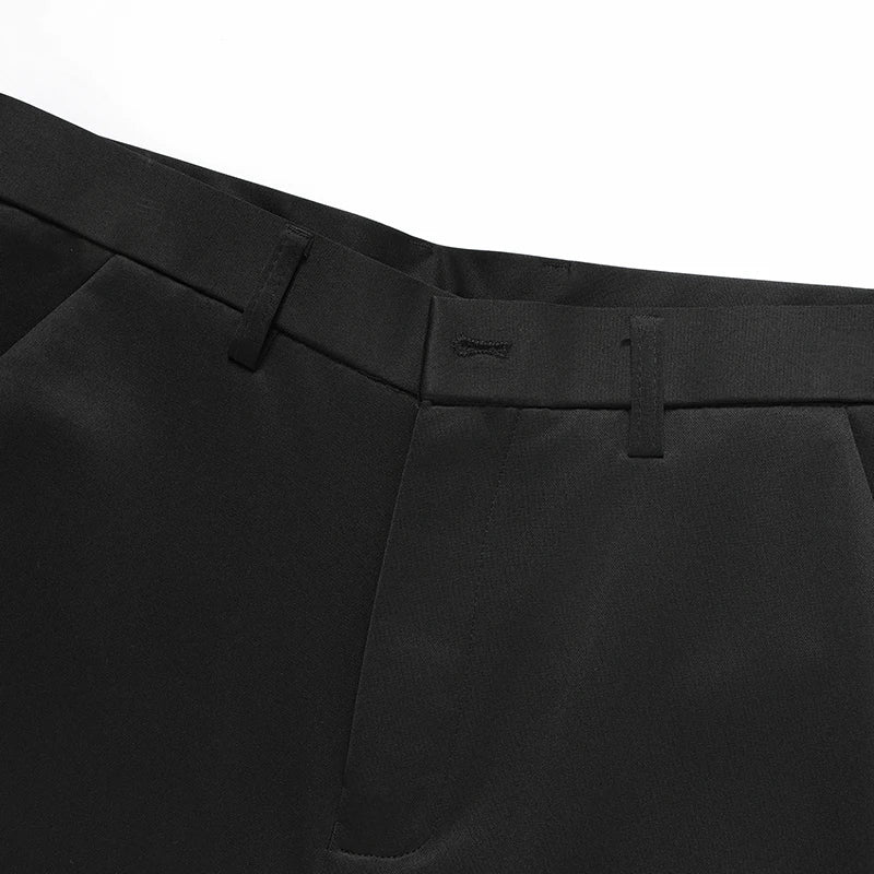 29-42 Pantaloni estivi da uomo Pantaloni casual elasticizzati dritti sottili senza traccia, senza tessuto da stiro, sensazione setosa e fresca