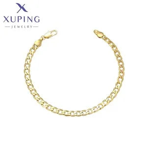 Xuping Gioielli Fascino Vendita calda Trendy Color oro placcato 19 cm Bracciale a catena a mano per le donne Moda regalo squisito X000925432