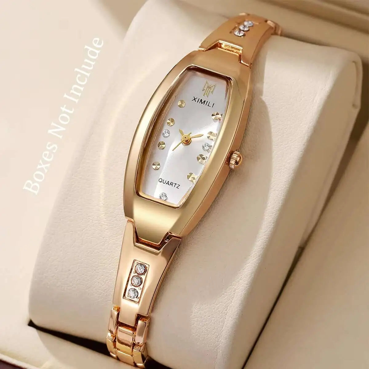 Orologi da donna eleganti Orologio da polso al quarzo con quadrante ovale da donna con strass di lusso Reloj Mujer (senza scatola)