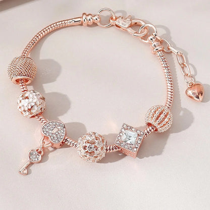 1PC Moda Donna Multi Elemento In Rilievo Love Pan Famiglia Bracciale Accessori di Gioielli Spogliatoio Quotidiano Festa Regalo di Festa -005